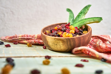 berries on wooden background