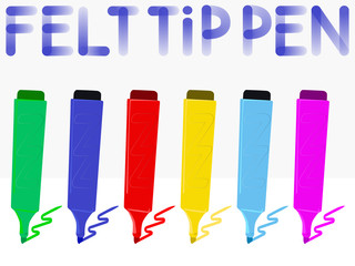 A set of felt-tip pens for study and classes.