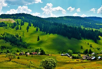 Obraz premium a mountain village in Romania