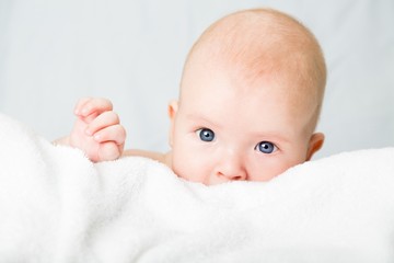 bright portrait of adorable baby