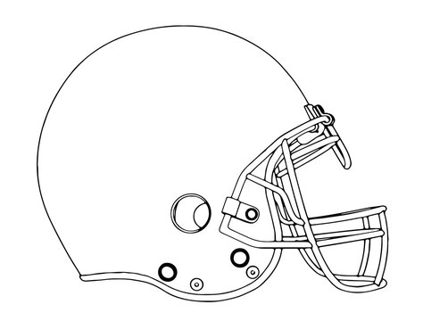 Sketch American Football Helmet Vector