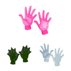 Vector design of accessory and style logo. Collection of accessory and distinctive stock symbol for web.