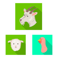 Vector design of agriculture and breeding icon. Collection of agriculture and organic stock symbol for web.