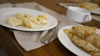 dumplings with cheese and potato filling