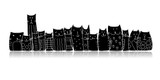 Black cats, sketch for your design