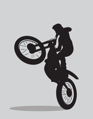 Fototapeta premium silhouette of a biker