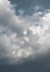 Dramatic clouds on the sky