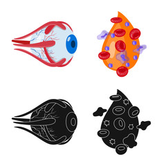 Isolated object of biology and scientific sign. Set of biology and laboratory stock vector illustration.