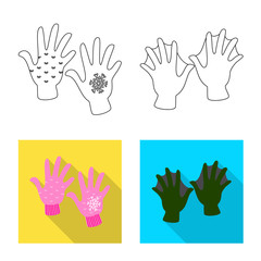 Vector design of silhouette and safety sign. Collection of silhouette and comfort stock vector illustration.