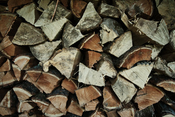 Stack of firewood ready for the winter