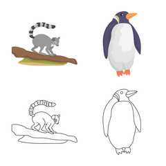 Vector illustration of nature and fun icon. Set of nature and entertainment vector icon for stock.