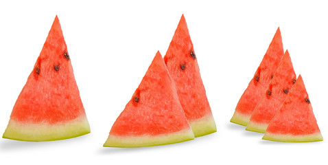 juicy watermelon piece on a white background