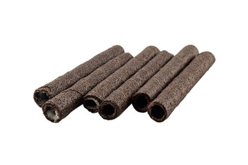 Chocolate Wafer Rolls Stick - White Background
