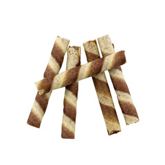 Chocolate Wafer Rolls Stick - White Background
