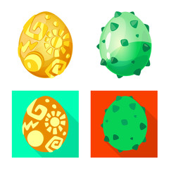 Fototapeta premium Vector design of animal and prehistoric sign. Collection of animal and cute stock symbol for web.
