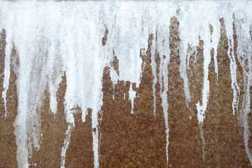 White Painting Stain on Concrete Wall Texture Background.