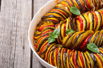 Traditional French cooked provencal vegetable dish - Ratatouille