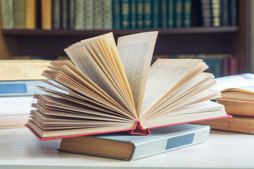 Collection of old books in library