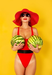girl with watermelon