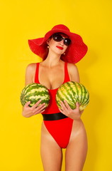 girl with watermelon