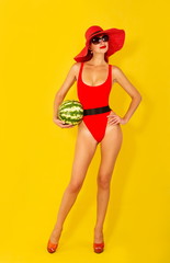 girl with watermelon