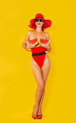 girl with watermelon