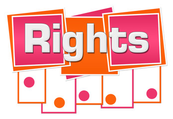 Rights Orange Pink Squares Stripes Dots Bottom 