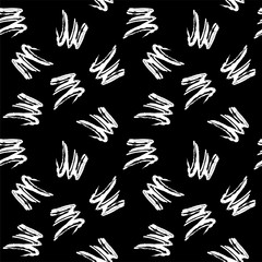 Black and white abstract seamless pattern, background. Vector illustration with geometric shapes.