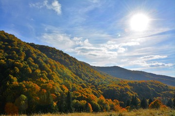 autumn landscape in the mountains