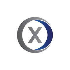vector illustration initial letter x and circle icon logo modern design