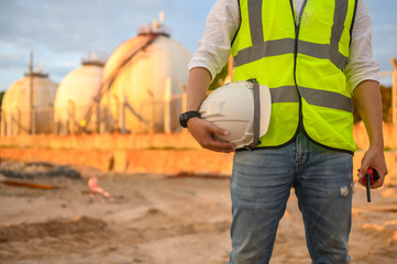 engineering, foreman, supervisor, working new project in power plant, Engineer Concept,professional,safety,industry