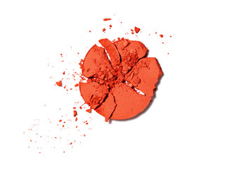 Orange eyeshadow sample.