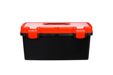 Black toolbox isolated on white background