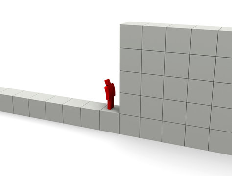 立ちはだかるブロックの壁