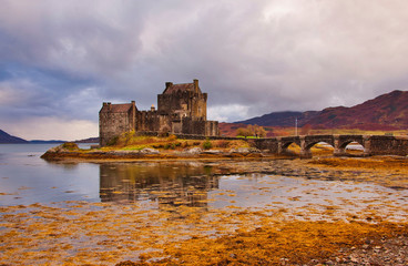 Eilean Donan Castle at Loch Alsh, Scotland, United Kingdom, Europe