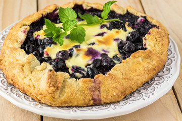 Blueberry cheesecake galette.
