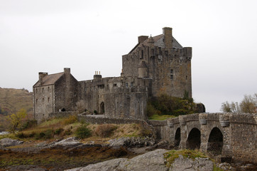 Fototapeta na wymiar Eilean Donan Castle at Loch Alsh, Scotland, United Kingdom, Europe