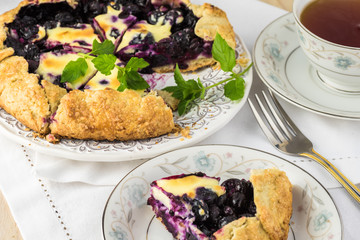 Blueberry cheesecake galette.