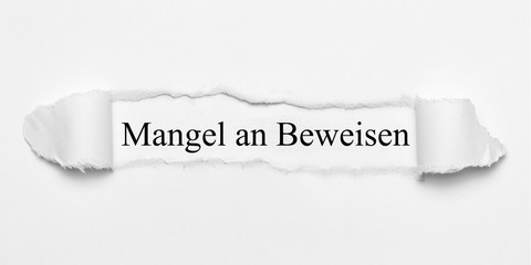 Mangel an Beweisen