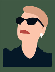 portrait of woman in glasses