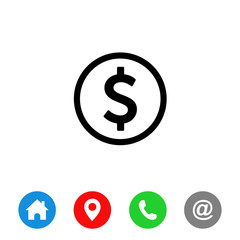 money symbols icon vector Design