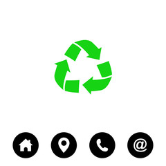 Recycle sign icon symbol vector