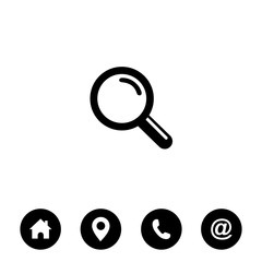 search magnifying glass icon vector. . symbol for web site Computer and mobile vector.