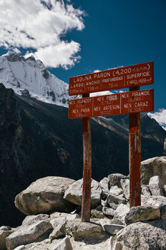 Laguna Paron in Huscaran National Park in the Cordillera Blanca in Peru