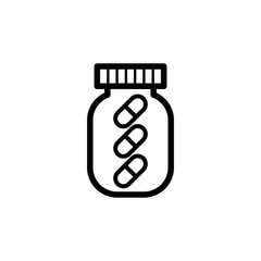 Capsule bottle icon design trendy