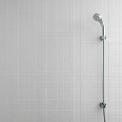 shower head in bathroom - obrazy, fototapety, plakaty