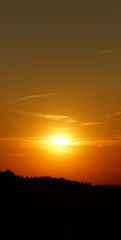 Fototapeta na wymiar Sunset Aske 24.08.2019 panorama hochkant