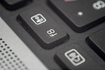 Fototapeta premium Close up of the f8 key on a keyboard