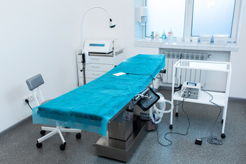 a couch in a private operating clinic to remove moles