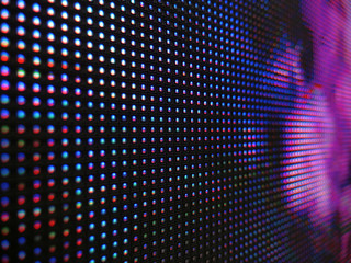 RGB LED Pixel Pitch - Red Green Blue - Color Mixing LEDS. Perspective view SMD Technology. Display...